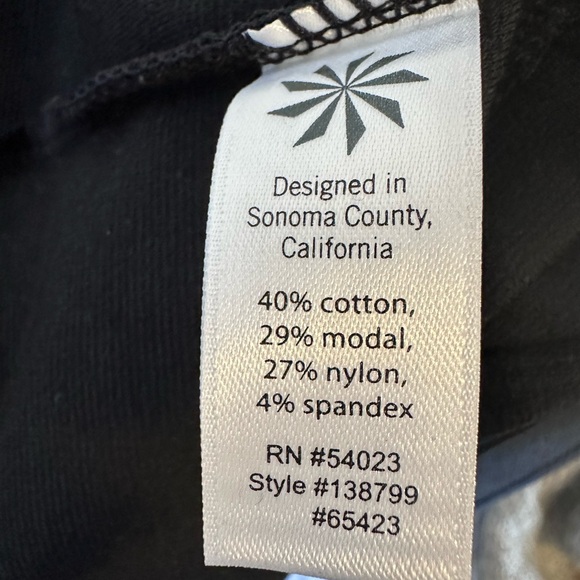 Black Athleta Ponte Illusion Dress, Crew neckline, Cap Sleeves, V back - Picture 7 of 7